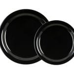 BLACK MELAMINE RICE & DEEP PLATES